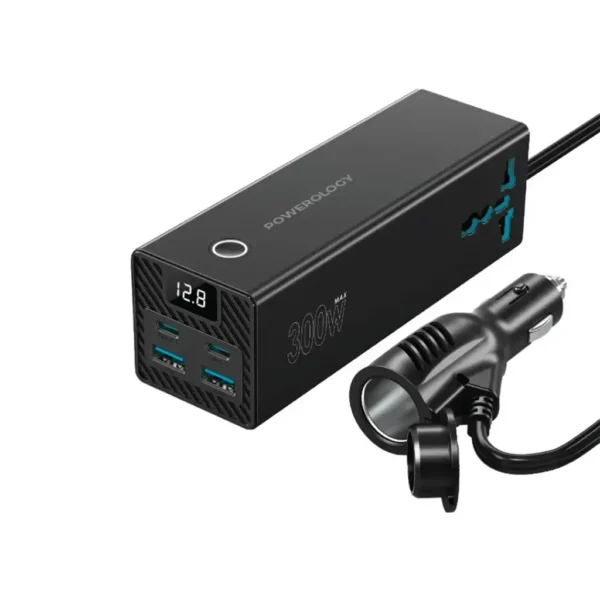 اینورتر خودرو پاورولوژی 300 وات PWCUQC038