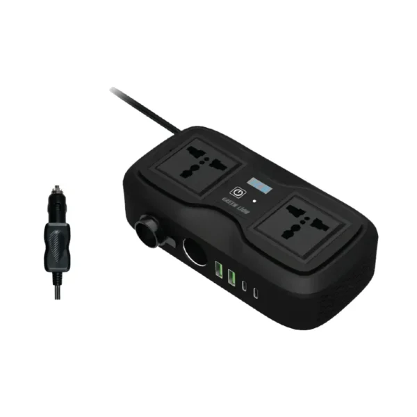 اینورتر فندکی خودرو گرین لاین مدل GC-233 توان 200 وات
